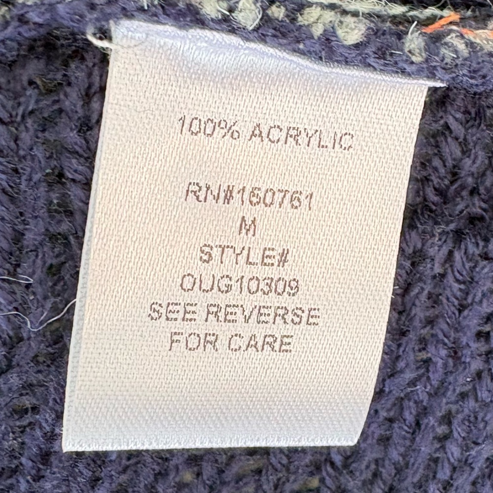 Oceanus Western Tribal Pattern Open Boho Cardigan Medium Blue Gray - Picture 9 of 10